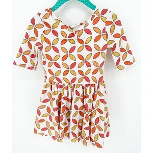 Dotdotsmile Girls Dress Size 12/24 Months Rust and Olive Color Print New With Ta